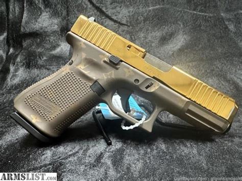 NEW CUSTOM 24KT GOLD GLOCK 19 GEN5 LOUIS VUITTON .